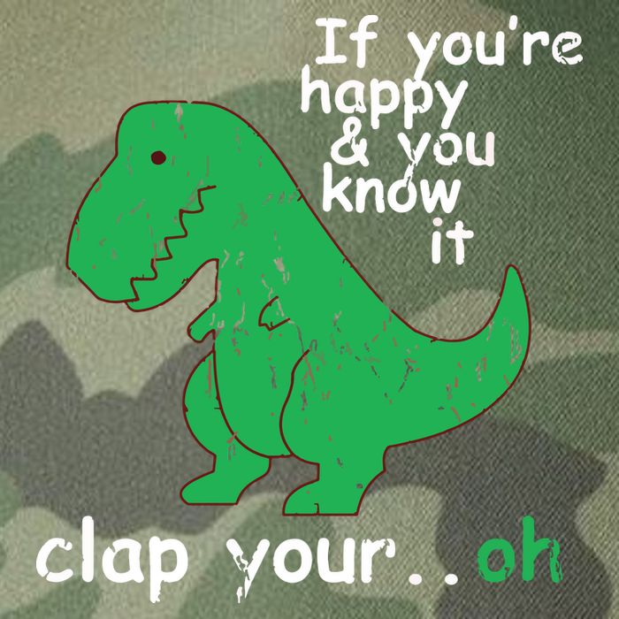 If You're Happy And You Know It Clap Your Oh TRex Dino Legacy Tie Dye Trucker Hat