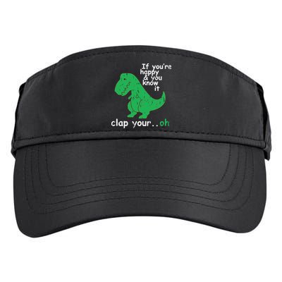 If You're Happy And You Know It Clap Your Oh TRex Dino Adult Drive Performance Visor