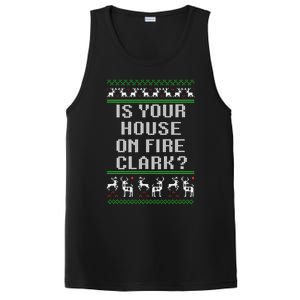 Is Your House On Fire Clark? Funny Christmas Ugly Gift PosiCharge Competitor Tank