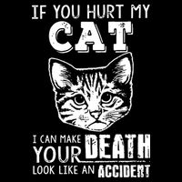 If You Hurt My Cat I Can Make Your Death Look Like An Accident Cat Drawstring Bag