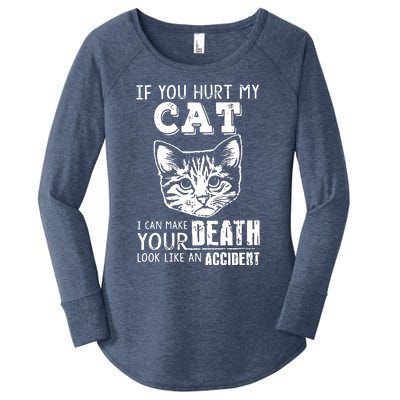 If You Hurt My Cat I Can Make Your Death Look Like An Accident Cat Women's Perfect Tri Tunic Long Sleeve Shirt