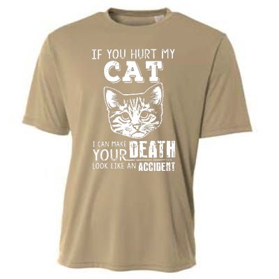 If You Hurt My Cat I Can Make Your Death Look Like An Accident Cat Cooling Performance Crew T-Shirt