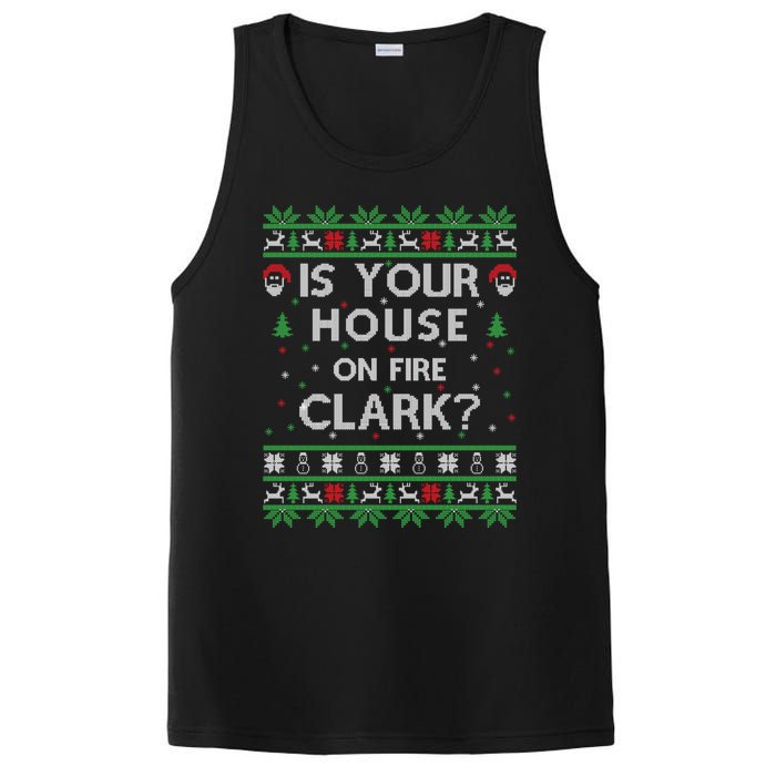 Is Your House On Fire Clark? Ugly Christmas Holiday Gift PosiCharge Competitor Tank