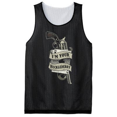 Im Your Huckleberry Cowboy Quote And Funny Sayings Mesh Reversible Basketball Jersey Tank