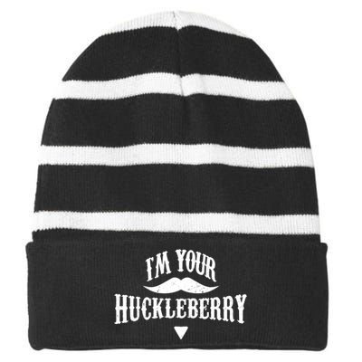 IM Your Huckleberry Tombstone Doc Holliday Parody Striped Beanie with Solid Band