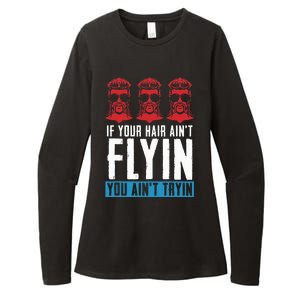 If Your Hair AinT Flying You AinT Tryin Mullet Pride Womens CVC Long Sleeve Shirt