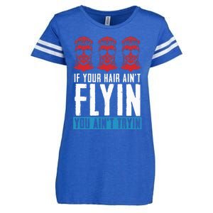 If Your Hair AinT Flying You AinT Tryin Mullet Pride Enza Ladies Jersey Football T-Shirt