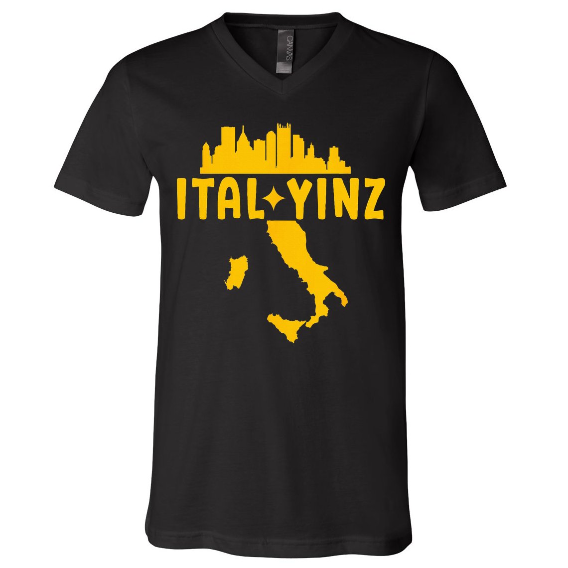 Ital Yinz Italian Pittsburgher V-Neck T-Shirt