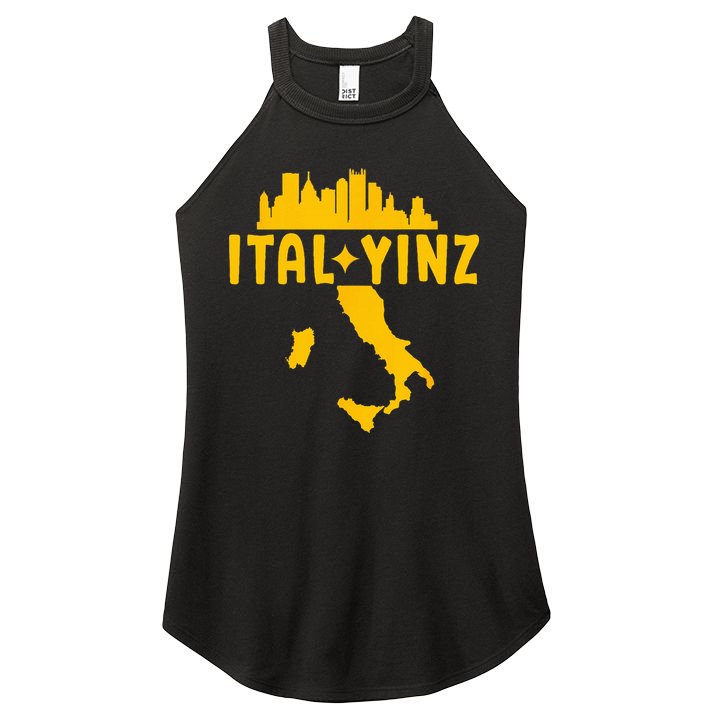 Ital Yinz Italian Pittsburgher Women's Perfect Tri Rocker Tank