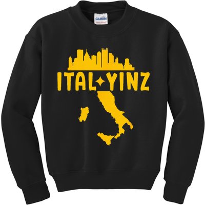 Ital Yinz Italian Pittsburgher Kids Sweatshirt