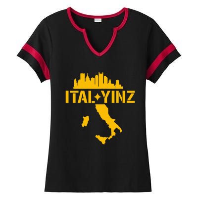 Ital Yinz Italian Pittsburgher Ladies Halftime Notch Neck Tee