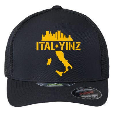 Ital Yinz Italian Pittsburgher Flexfit Unipanel Trucker Cap