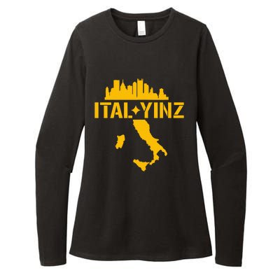 Ital Yinz Italian Pittsburgher Womens CVC Long Sleeve Shirt