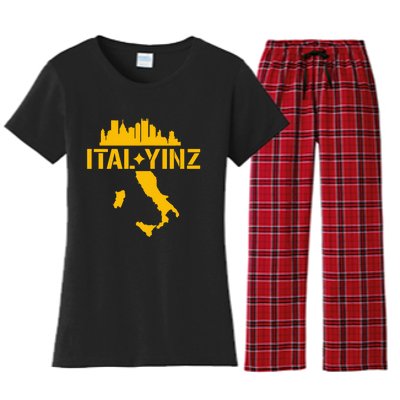 Ital Yinz Italian Pittsburgher Women's Flannel Pajama Set