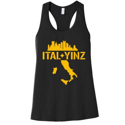 Ital Yinz Italian Pittsburgher Women's Racerback Tank