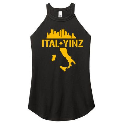 Ital Yinz Italian Pittsburgher Women's Perfect Tri Rocker Tank