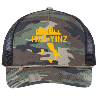 Ital Yinz Italian Pittsburgher Retro Rope Trucker Hat Cap