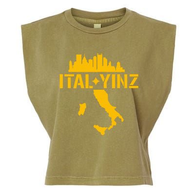 Ital Yinz Italian Pittsburgher Garment-Dyed Women's Muscle Tee