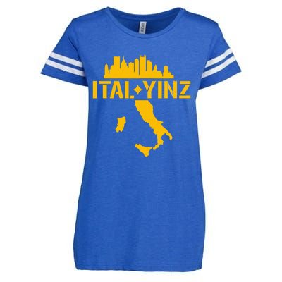 Ital Yinz Italian Pittsburgher Enza Ladies Jersey Football T-Shirt