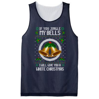 If You Jingle My Bells Ugly Christmas Mesh Reversible Basketball Jersey Tank