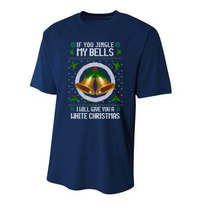 If You Jingle My Bells Ugly Christmas Performance Sprint T-Shirt