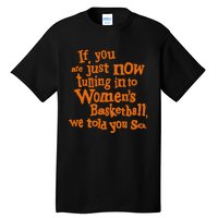 If You Just Now Tuning Into Basketball We Told You So Tall T-Shirt