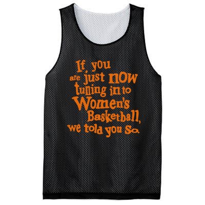 If You Just Now Tuning Into Basketball We Told You So Mesh Reversible Basketball Jersey Tank