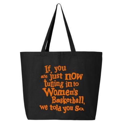 If You Just Now Tuning Into Basketball We Told You So 25L Jumbo Tote