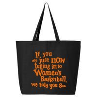If You Just Now Tuning Into Basketball We Told You So 25L Jumbo Tote