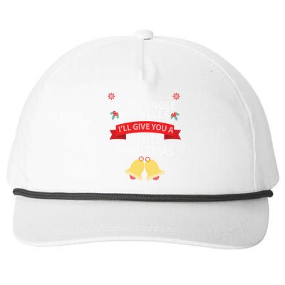 If You Jingle My BELLS I'll Give You a White Christmas Snapback Five-Panel Rope Hat