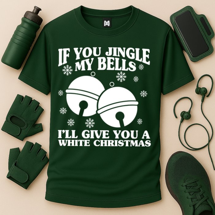 If You Jingle My Bells I'll Give You A White Christmas Funny Performance Shirt