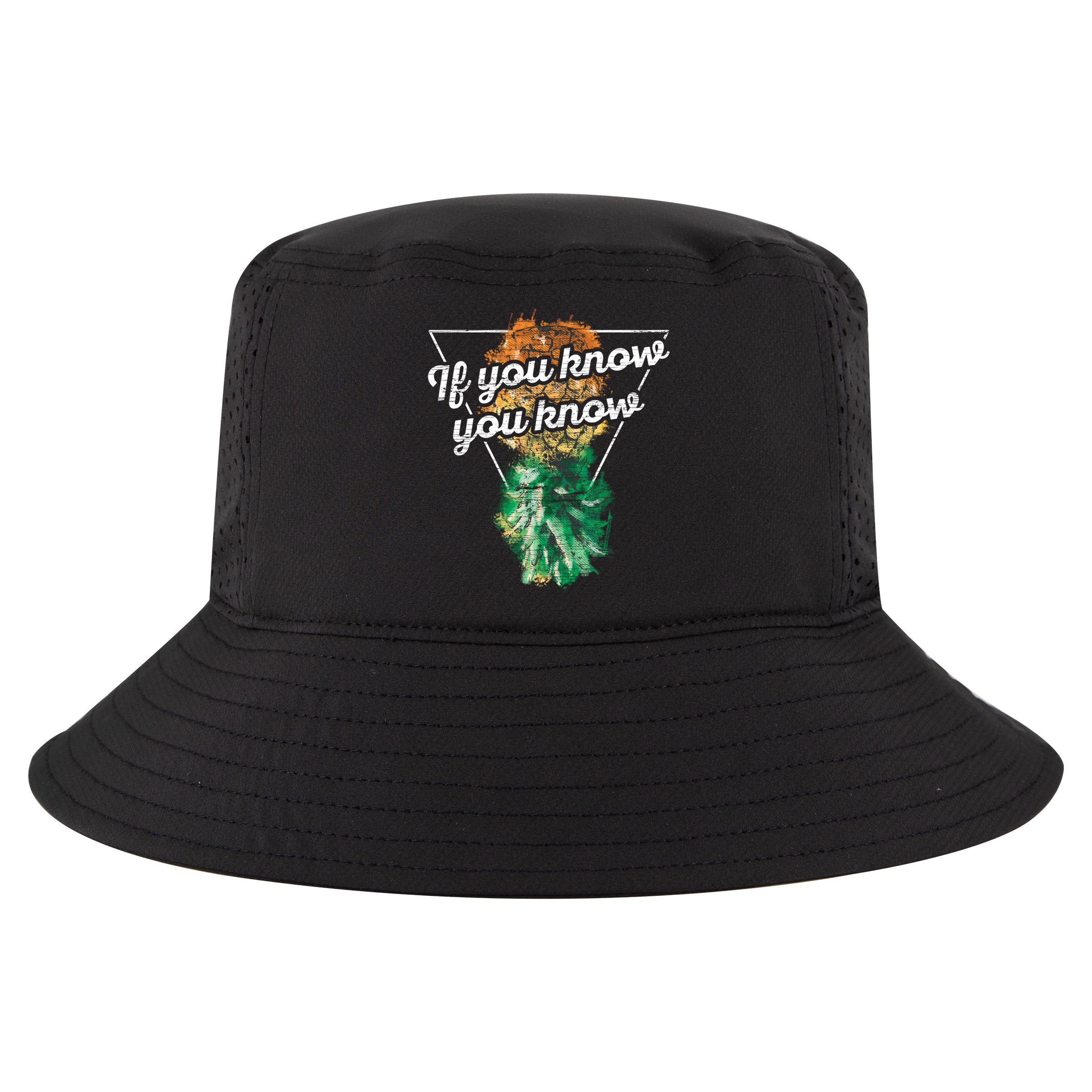 If You Know You Know Upside Down Pineapple Swinger Gift Cool Comfort Performance Bucket Hat