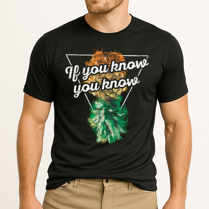 If You Know You Know Upside Down Pineapple Swinger Gift Cooling Performance Crew T-Shirt