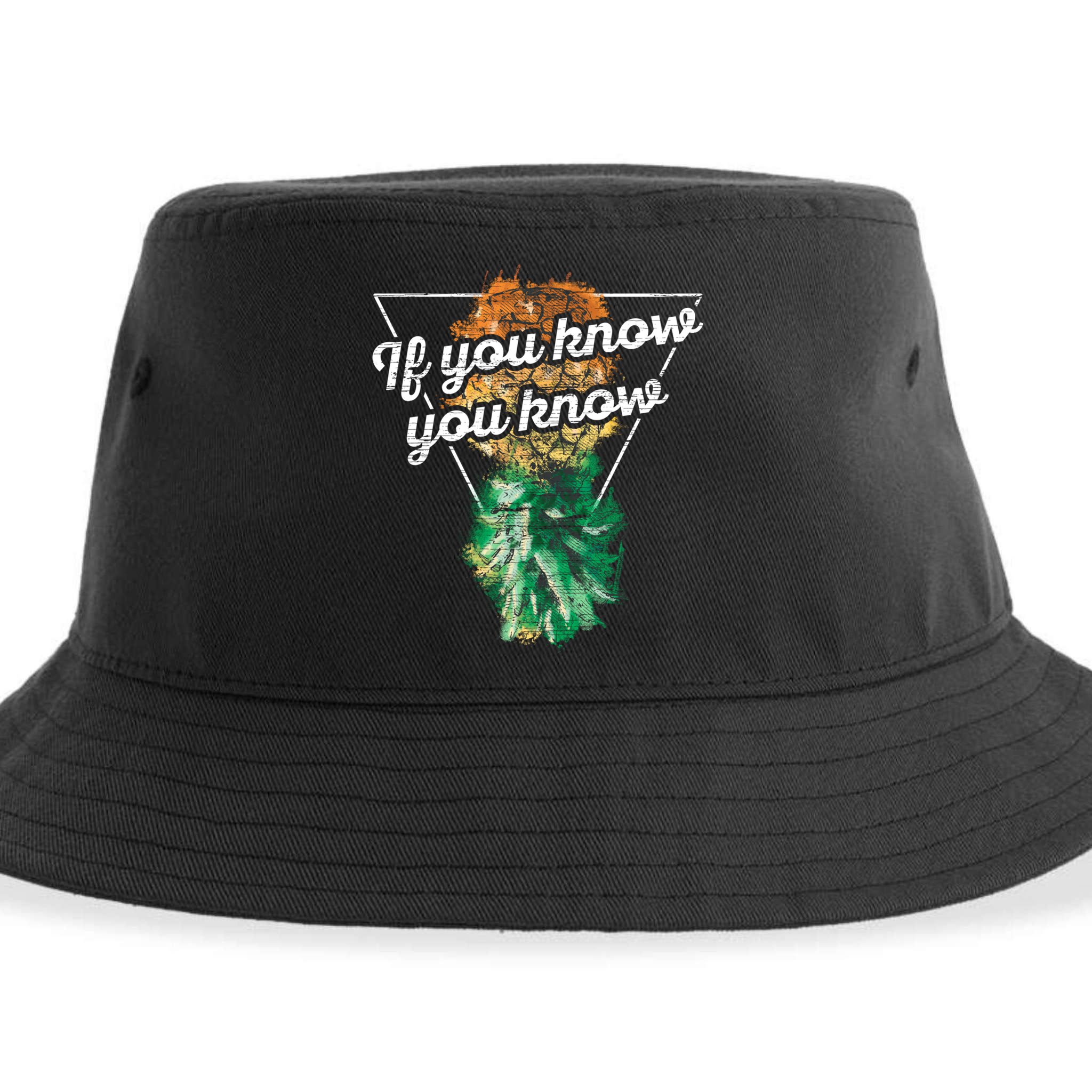 If You Know You Know Upside Down Pineapple Swinger Gift Sustainable Bucket Hat