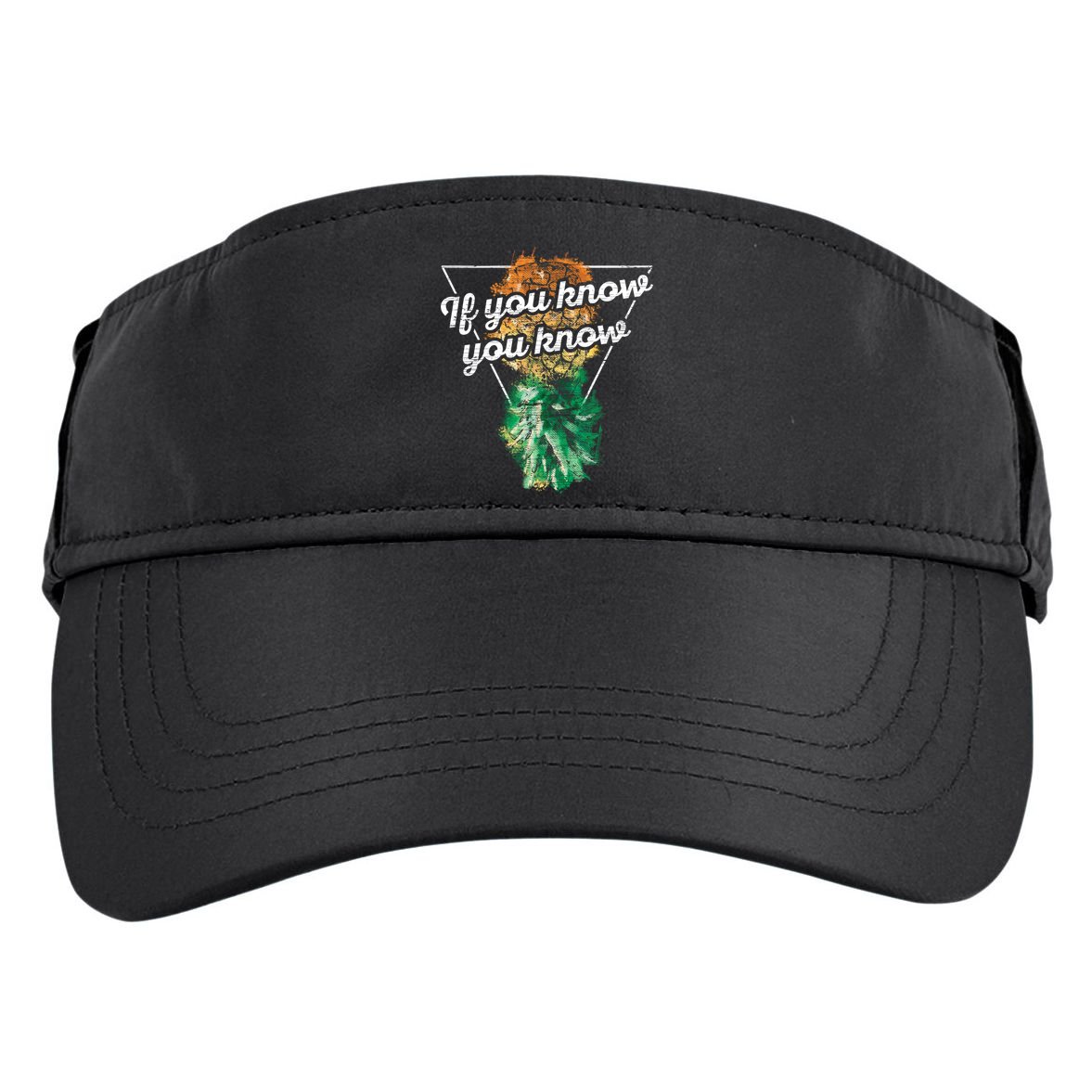 If You Know You Know Upside Down Pineapple Swinger Gift Adult Drive Performance Visor