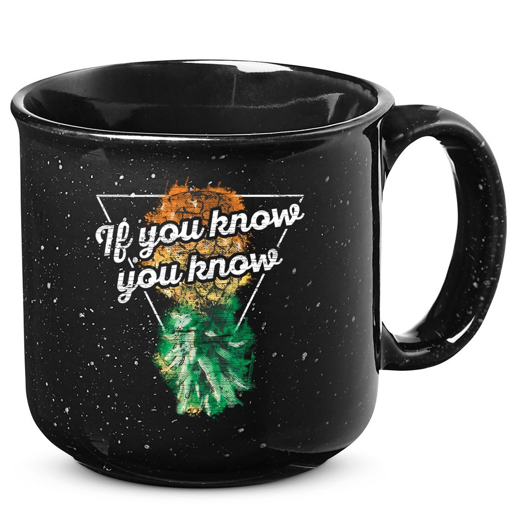 If You Know You Know Upside Down Pineapple Swinger Gift 15oz Campfire Ceramic Mug
