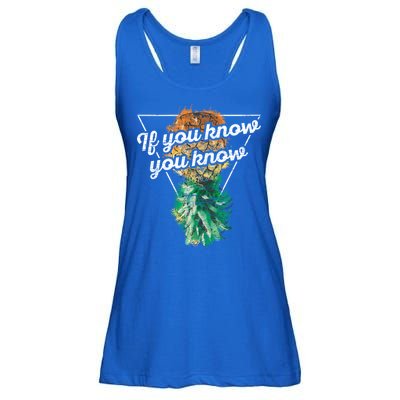 If You Know You Know Upside Down Pineapple Swinger Gift Ladies Essential Flowy Tank