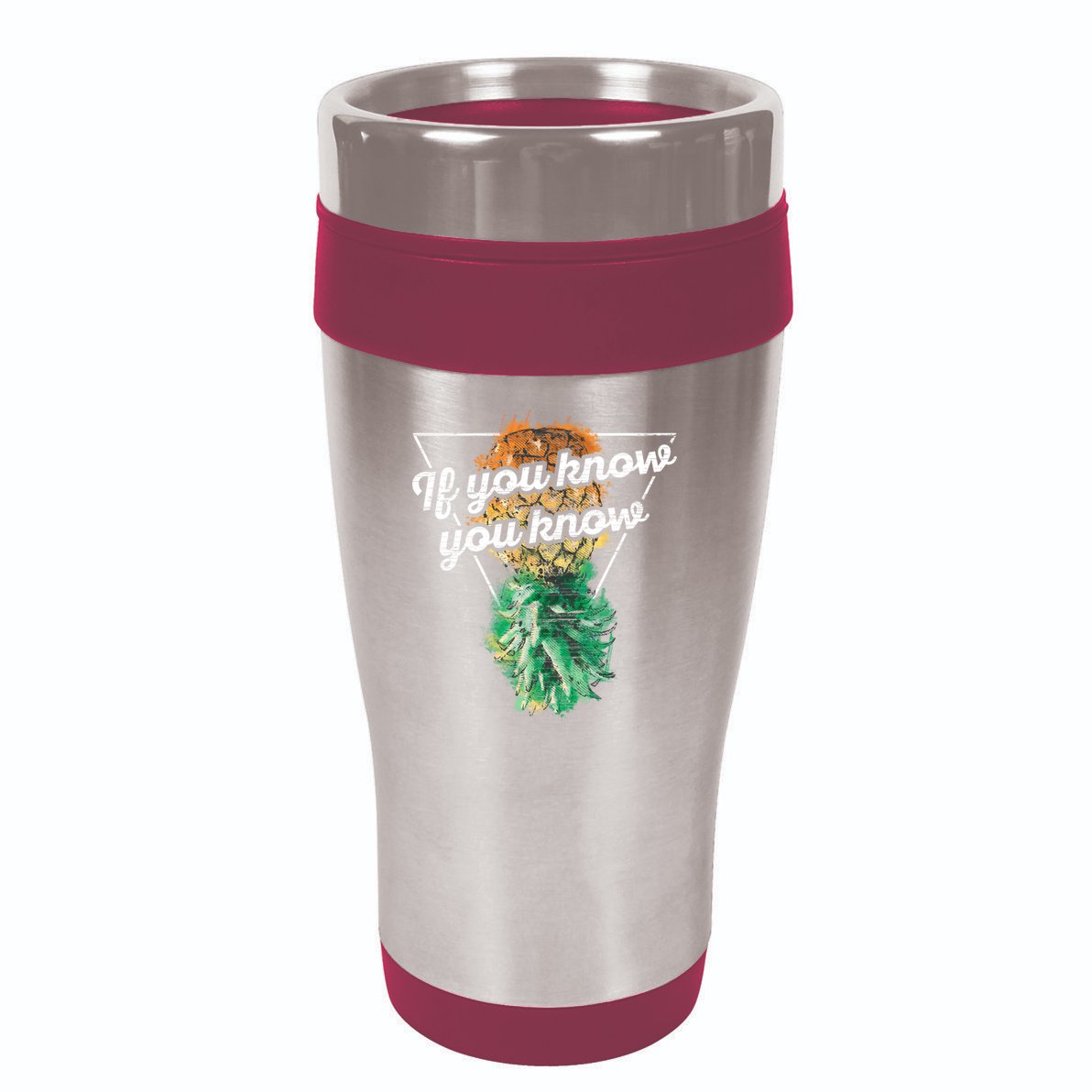 If You Know You Know Upside Down Pineapple Swinger Gift 16oz Travel Tumbler