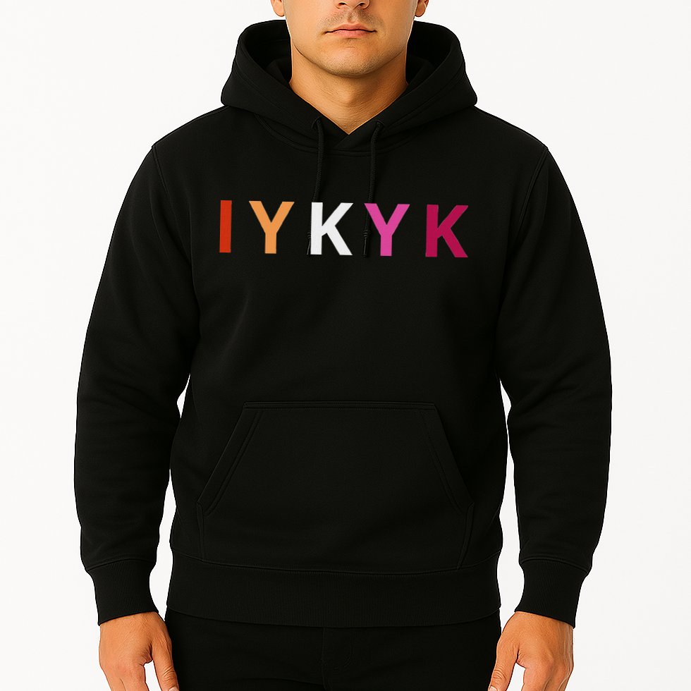 If You Know. Iykyk. Lesbian Pride Discreet Lgbtq Lgbtqia+ Hoodie