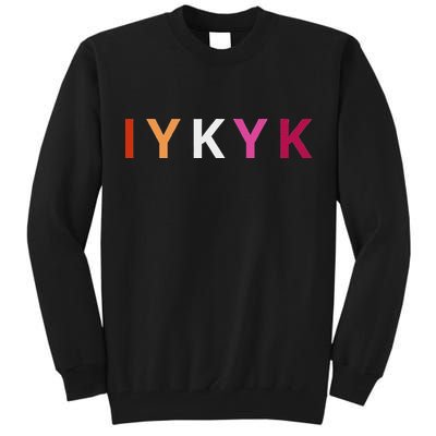 If You Know. Iykyk. Lesbian Pride Discreet Lgbtq Lgbtqia+ Tall Sweatshirt