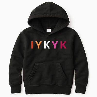 If You Know. Iykyk. Lesbian Pride Discreet Lgbtq Lgbtqia+ Kids Hoodie