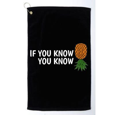 If You Know Swinging Upside Down Pineapple Cool Gift Golf Towel