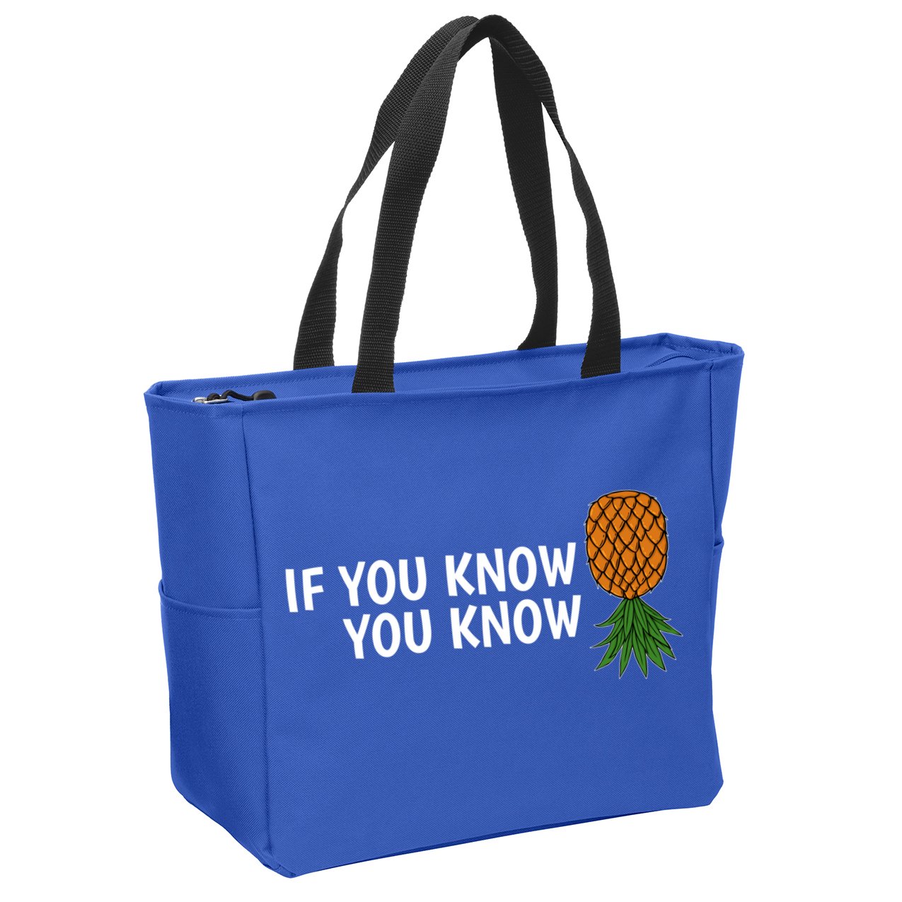 If You Know Swinging Upside Down Pineapple Cool Gift Zip Tote Bag