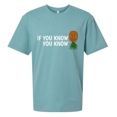 If You Know Swinging Upside Down Pineapple Cool Gift Sueded Cloud Jersey T-Shirt