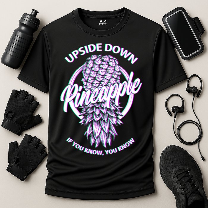 If You Know You Know Upside Down Pineapple Gift Cooling Performance Crew T-Shirt