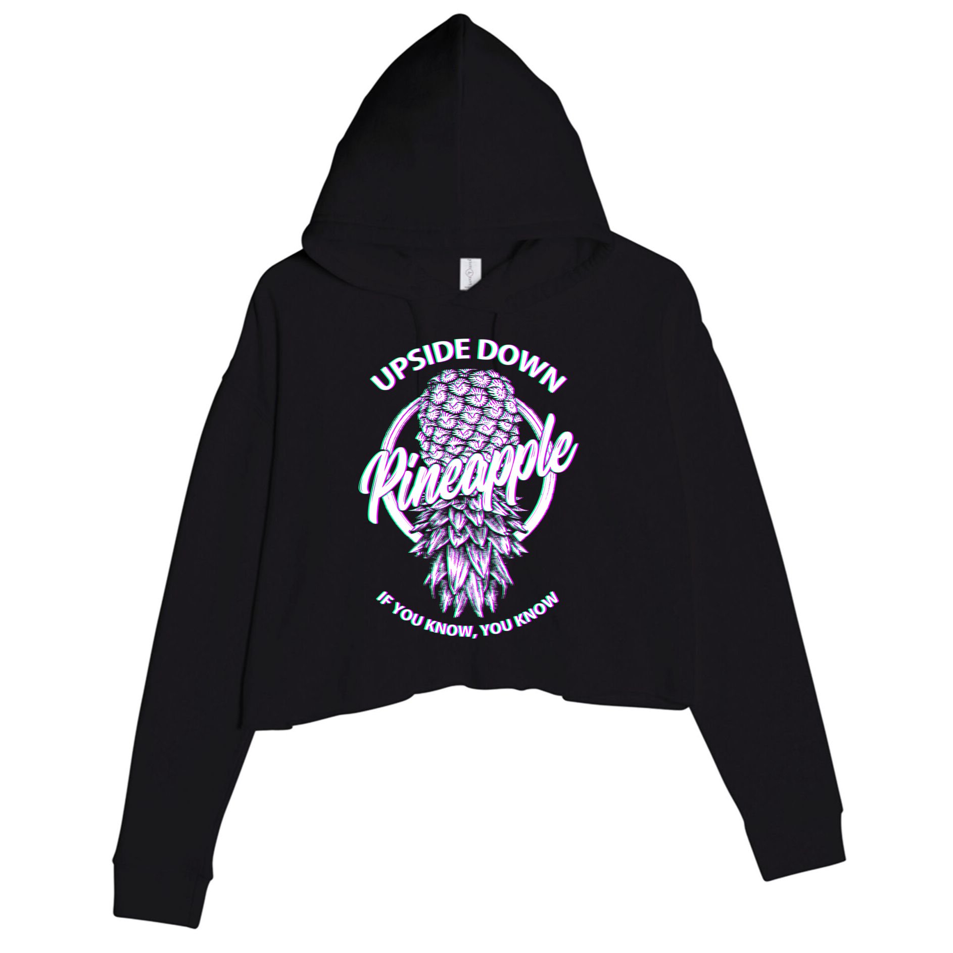 If You Know You Know Upside Down Pineapple Gift Crop Fleece Hoodie
