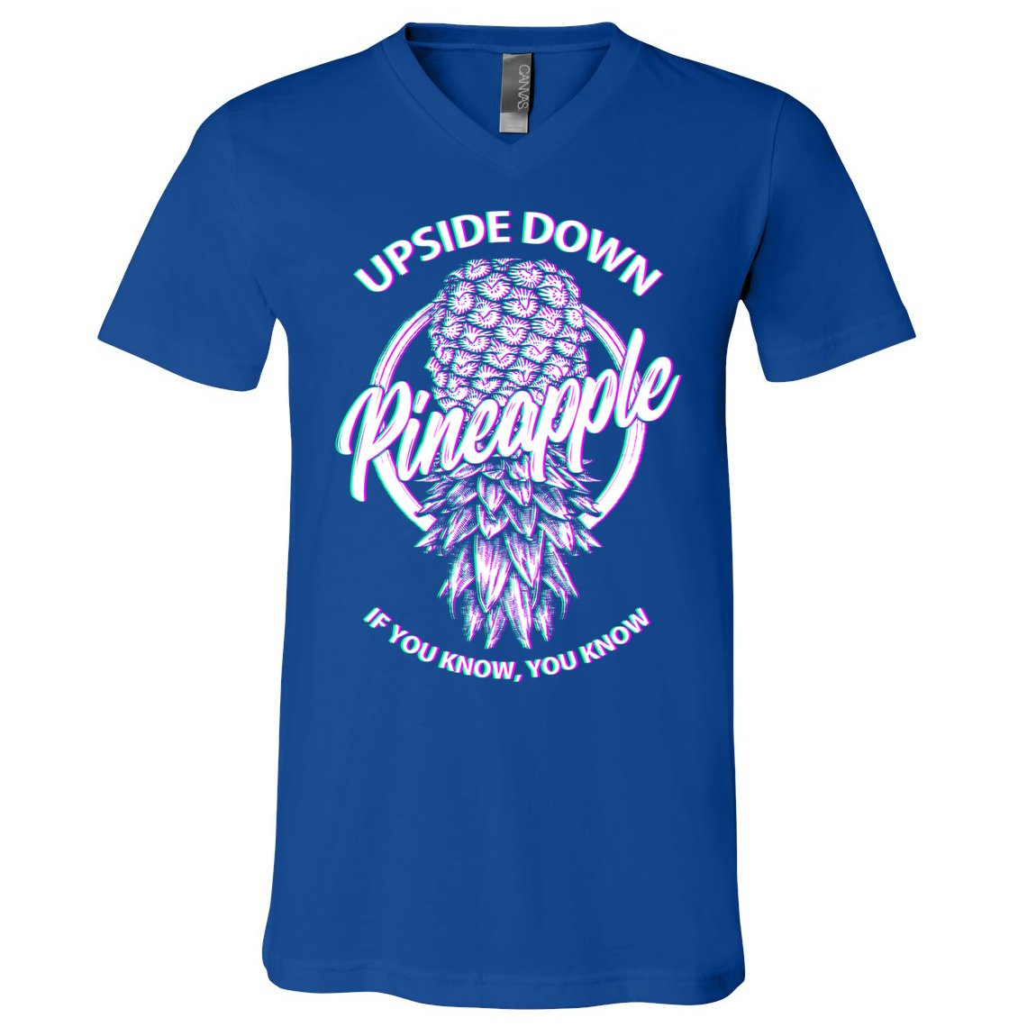 If You Know You Know Upside Down Pineapple Gift V-Neck T-Shirt