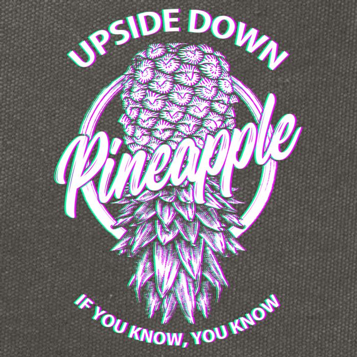 If You Know You Know Upside Down Pineapple Gift Cotton Canvas Backpack