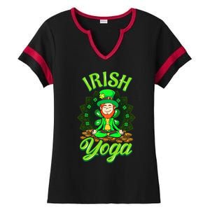 Irish Yoga Leprechaun St Patricks Day Ireland Namaste Meaningful Gift Ladies Halftime Notch Neck Tee