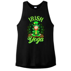 Irish Yoga Leprechaun St Patricks Day Ireland Namaste Meaningful Gift Ladies PosiCharge Tri-Blend Wicking Tank